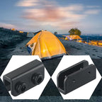 Replacement Connector for Pop-Up Gazebo, Rectangular Bracket Set Compatible with Tent Gazebo, 2-Way Fit, Black, Fits Glass Fiber Support Pole, 1/4 Pack(4Pieces)