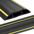AGPTEK Heavy Duty Floor Cable Cover Cable Protector, 6.5 Ft Floor Cord Protector 3 Channels Floor Cord Cover (Mid Channel 0.93") Contains Cords, Cables and Wires, Good for Office, Home, or Outdoor