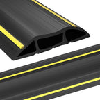 AGPTEK Heavy Duty Floor Cable Cover Cable Protector, 6.5 Ft Floor Cord Protector 3 Channels Floor Cord Cover (Mid Channel 0.93") Contains Cords, Cables and Wires, Good for Office, Home, or Outdoor
