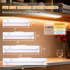 4 Pack 34" LED Under Cabinet Lighting Hardwired, 22W 1800LM 3CCT Adjustable (3000K/4000K/5000K), Plug-in Hardwired, Linkable Up to 10 Lights, 45° Rotatable Design