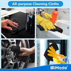 Microfiber Cleaning Cloth, 10 Pack Reusable Microfiber Towels for Cars Lint Free Cleaning Shop Towel Rags for Home Kitchen Automotive Bar Mechanic Restaurant Garage, 11.5"x 11.5", Black