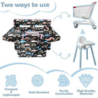 Shopping Cart Cover for Baby Girl Boy 2-in-1 High Chair Water Resistant High Chair Cover w/Phone Pouch Pocket Gender Neutral Cart Cover for Zebra Texture Babies Padded Grocery Cart Cover for Baby