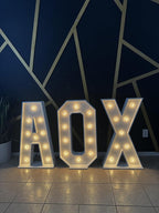 3ft durable wood marquee light up Letters/Numbers multiple use indoor/outdoor large light up letters and numbers for party decorations Perfect for birthdays weddings graduations any type of event. (Price is per marquee, once order is placed please mess...