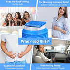 100 Pack Emesis Vomit Bags for Car, 1000 ml Blue Portable Nausea Bag for Pregnant Women, Leak Proof Puke Throw Up Nausea Bags for Travel Motion Sickness