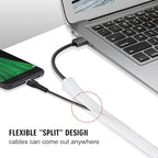 25ft - 1/2 inch Cord Protector Cable Sleeve Split Wire Loom Tubing for Power Cord Audio USB Cable, Cord Sleeve Cable Management for TV Computer, Cord Protectors from Pets Chewing, White
