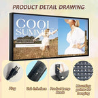 P5 Programmable Outdoor LED Business Sign 65"x34" P5 IP65 Waterproof, WiFi USB Control for Scrolling Text Image Video Advertising Display
