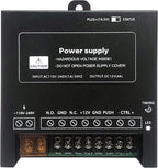 Waterproof Fingerprint Door Access Control System kit, Includes a 1200LB Magnetic Lock,RFID keypad, remotes, exit Button, Entry keypad, and a 110V AC to 12V DC Power Supply (Fingerprint-1200LB Kits)
