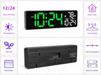 Large LED Digital Wall Clock with Date, Temperature, Auto-Brightness, Auto-DST | Big Digital Clock for Bedroom, Desk, Classroom, Living Room, Kitchen, Office, Gym, Farmhouse, Xmas Gift for Seniors