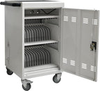 Laptop Charging Cart,32 Devices Tablet Storage Carts for Pad Up to 16.3" Screen Size, Classroom Computer Mobile Charging Station for Pads,Chromebooks,Laptops,Security Storage (30+2 Bay-White)