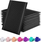 GSSUSA Black Bubble Mailers 4x8 Inches 50 Pack, Usable Size 4X7" Bubble Envelopes for Small Business, Padded Envelope, Shipping Mailers, Packaging Bags, Mailing Envelopes, Shipping Supplies