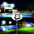 200W LED Flood Light Outdoor, 20000lm Super Bright Work Lights, IP66 Waterproof Security Light with Plug & Switch, 6500K White Spotlight for Garden, Yard, Garage, Basketball Court Lighting