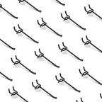 HUHOLE Black Pegboard Hooks 4 Inch, 25PC, Heavy Duty Pegboard Hooks, Fit 1/4" Peg Board
