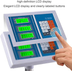 Giantex 660lbs Weight Computing Digital Scale Floor Platform Scale Postal Scale Accurate Shipping Mailing LB/KG Price Calculator Stainless Steel High-Definition Display Screen