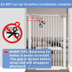 65.7"-72.2" Extra Wide Baby Gate, 40.5" Tall Dog Gate Indoor,Walk Through Pet Gates for Doorways Kitchen No Drilling Auto Close Pressure Mounted Safety Child Toddler Gate, White