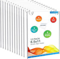 BlueValley Acrylic Sign Holder 8.5 x 11 Wall Mount - Vertical Clear Paper Display Holder with Mounted Tapes & Screws for Flyer, Document, Menu, Picture - Plastic Wall Frames for Offices, Homes, Restaurants, Stores - 12 Pack