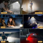 Rechargeable Flood Light with Tripod Hole, Portable COB Work Light Battery Operated, LED Work Lights Waterproof 180° Rotate for Job Site Garage Camping Car Repair, Gifts for Men