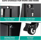 Metal Storage Cabinet with Wheels and Drawers,Rolling Garage Storage Cabinet with Locking Doors and Adjustable Shelves,73" Mobile Tall Large Metal Tool Cabinets with Locks for Home,Office,Garage