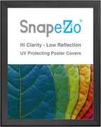 SnapeZo Poster Frame 30x40 Inches, WIDE Black 1.7 Inch Aluminum, Front-Loading Snap Frame, Wall Mounting, Wide Series