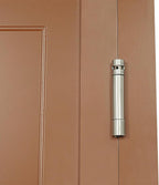 Solid Wood Interior Swing Door with Metal Hinges - Swinging Cafe Doors for Kitchen, Stairs, Bedroom Entrance & Partition (Brown, 47.2"X35.43")