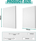 EVERHANGER Metal Pegboard Panels, Heavy Duty Pegboard Wall Organizer, Garage Wall Panels, Tool Storage Organization, 12"X16", 2pcs, Gray