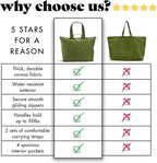 Fit & Fresh Large Beach Bag for Women - Extra Large Travel Tote With Pockets