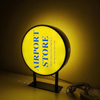 Personalized Advertising Lightbox, Custom Double Sided Light Box Sign, Business Signs for Outside, Waterproof LED Lightbox for Pet Stores, Bar, Restaurants, Hotel, Coffee Shop– Round (12" to 28")