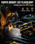 GOOLOO GP4000 Jump Starter 4000A Peak Car Starter (All Gas,up to 10.0L Diesel Engine) SuperSafe 12V Lithium Jump Box,Auto Battery Booster Pack,Portable Power Bank with USB Quick Charge and Type C Port