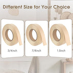 BEVTEE Birch Edge Banding 3/4 Inch x 50 ft Wood Veneer Roll Pre-glued, Flexible, Birch Iron-on Veneer Edge Band for Plywood & Furniture Edging, Natural Wood Color for DIY & Professional Projects
