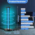 Qualirey 100W UV & Ozone Sanitizer, High Power Room Disinfection Light with 3 Level Timer & Remote, Whole Room Disinfection for Large Spaces, Offices & Basements