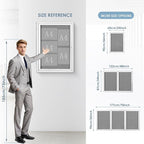 Outdoor Bulletin Board Weatherproof 36x24 in,Enclosed Bulletin Board with Locking Door, Wall Display Case for Office School Home Commercial, Silver Aluminum Frame, Gery Felt