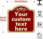 Custom Sign, Custom Indoor/Outdoor Decorative Sign，Aluminum Weatherproof Metal Sign Multiple Sizes, Customize for Office, Business, Workplace, office, Home, Delivery Signs