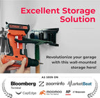 TIDYME Garage Tool Organizer Wall Mount - 80 inches - Sturdy Storage Rack with Adjustable Hooks, Anti-Rust - Easy Installation, 500lbs Capacity - Garden Tool Organizer (05 Racks & 10 Hooks)