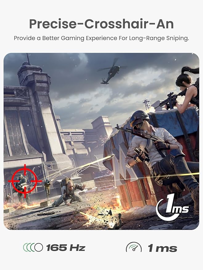 Portable Monitor Touchscreen 24.5”, 2K 165HZ Gaming Touch Monitor with FreeSync, 0.1ms, 180° Adjustable Kickstand & VESA, USB-C & HDMI, 400Nits IPS Large Travel Second Screen for Laptop, Game Console
