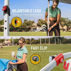 CROWN SHADES 8x8 Pop Up Canopy, Patented Center Lock One Push Instant Popup Outdoor Canopy Tent, Newly Designed Storage Bag, 8 Stakes, 4 Ropes, Silver-Coated Sky Blue