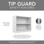 Bush Furniture Universal Small 2 Shelf Bookcase in White, Low Storage and Display Bookshelf for Home Office or Living Room Organization