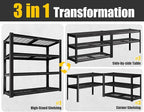 PrimeZone Heavy Duty Garage Shelving 2200 LBS 4 Tier Heavy Duty Storage Shelves Adjustable Industrial Metal Wire Shelf Unit for Garage,Basement,Pantry,Warehouse,Commercial,40" W X 20" D X 60" H 4Pack