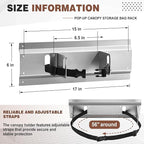 Shimeyao Pop up Canopy Tent Storage Bracket Wall Mount Canopy Holder with Adjustable Safety Straps for Enclosed Trailer Garage, Fit up to 10' x 20' Expanded Tents