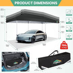 COBIZI 10x20 Pop Up Canopy Tent with 6 Removable Sidewalls,Waterproof & UV 50+ Easy Up Canopy,Commercial Gazebo with Air Vent,4 Sand Bags,4 Stakes & 8 Ropes,Tents for Parties/Camping/Backyard,Black
