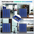 40-Drawer - Nut and Bolt Organizer | Stainless Steel Part Storage Cabinet | Shelves & Labels | Each Drawer 3.9" D x 7.8W x 2" H | Durable Hardware Storage for Small Parts/Tool (Classroom, Home)