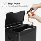 Mbillion Automatic Touchless 21 Gallon Motion Sensor Trash Can Stainless Steel Smart Trash Cans with Lid Rectangular Garbage Can for Kitchen Bedroom Home Office Black