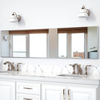 ANYHI Over The Door Mirror, 47"x12" Silver Full Length Mirror with 2 Hooks, Aluminum Brushed Frame, for Bedroom Bathroom