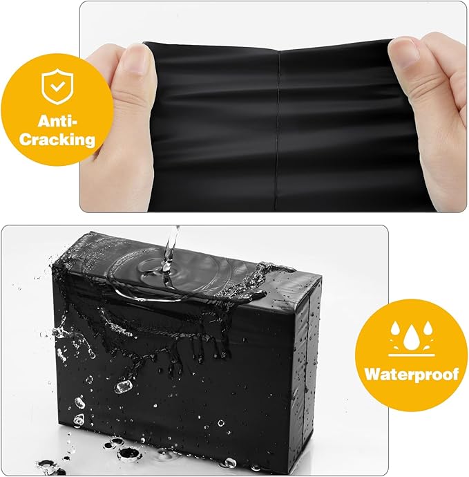 Famagic 200pcs Poly Mailers 10x13 Inch Shipping Bags Black Shipping Envelopes Self Seal Mailers Bags Waterproof and Tear-Proof Packaging Bags