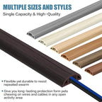 Floor Cord Covers for Wires 10FT Cable Hider Wire Cover Self Adhesive Cord Hider Floor for Offices, Homes, Workshops, Warehouses Cable Cavity 0.39" W x 0.27" H