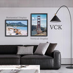 VCK 20x28 Solid Wood Poster Frame Set of 5,Textured Exclusive Black Picture Frames, Wall Hanging