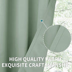 BGment Sliding Door Curtain 84 Inch Length, Extra Wide Room Darkening Curtain for Living Room Thermal Insulated Privacy Noise Cancelling Room Divider Bedroom Curtain, 1 Panel, Frosty Green, 120 Wide