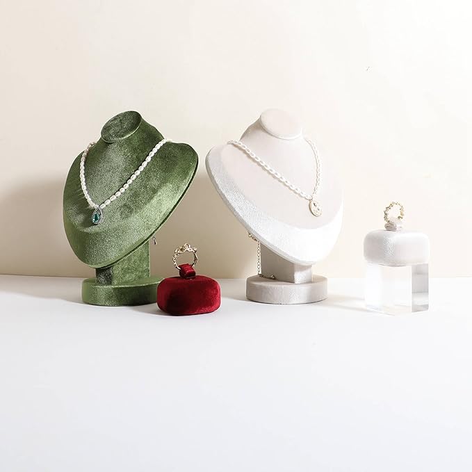 GemeShou Red Ring Display Stand for Jewelry, Velvet Single Ring Holder for selling, Cute Jewelry Display for Show【Red】