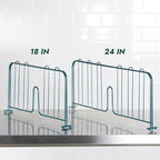 APLSS 4 Pack 24" Width Green Epoxy Shelf Divider for Wire Shelving, Dry&Wet Storage, NSF Certified