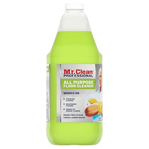 Mr. Clean Professional Bulk Liquid Concentrate Finished Floor Cleaner for Hardwood, Tile or Terrazo Floors, Commercial Use, 1 Gallon (Case of 3)