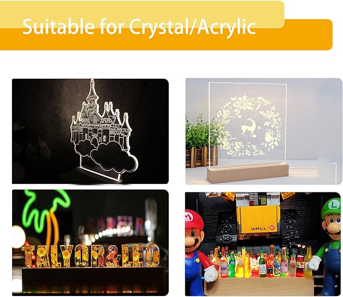 11.81 inch Rectangle Display Pedestal, Colorful Rectangle Led Lights Display Base, Crystal Wooden Lighted Base Stand for Acrylic, Crystal, Night Light, Glass Resin Art
