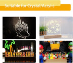 11.81 inch Rectangle Display Pedestal, Colorful Rectangle Led Lights Display Base, Crystal Wooden Lighted Base Stand for Acrylic, Crystal, Night Light, Glass Resin Art